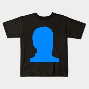 Short haired man looking right after turning blue. Kids T-Shirt